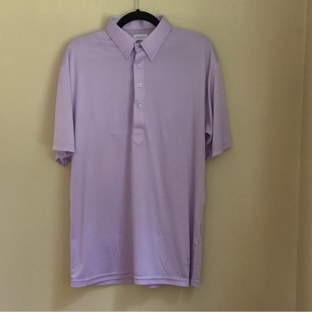 Collars & Co. Lavender Dress Collar Polo Shirt Large